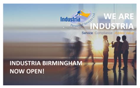 Industria Personnel Services Ltd Birmingham Branch