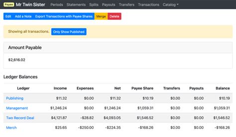 Infinite Catalog Music Royalty Administration Software