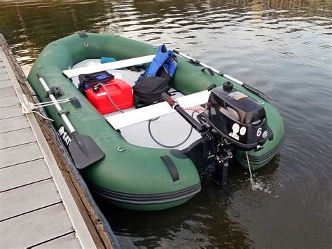 Inflatable Fishing Boat with a Motor Material