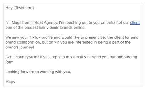 Influencer Outreach Email Template