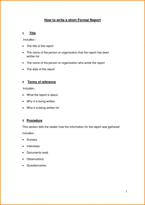 Informal Report Template