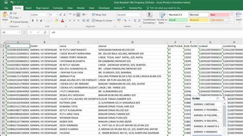 Input Data Excel