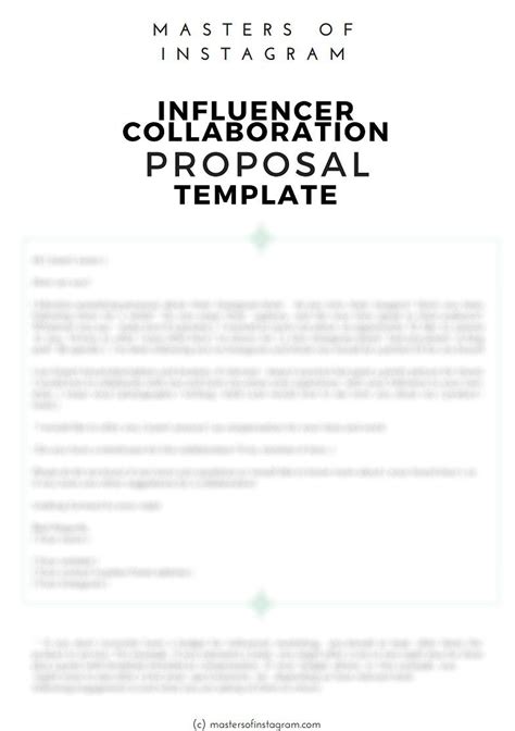 Instagram Influencer Email Template
