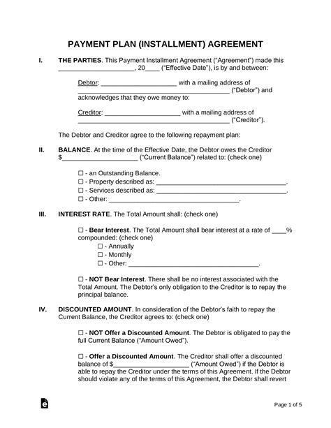 Agreement Template Free