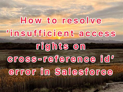 Insufficient Access Rights On Cross-reference Id Email Template