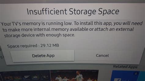 Insufficient Storage Space