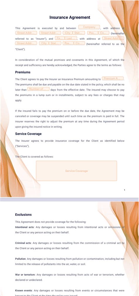 Insurance Contract Template