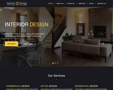 Interior Design Company Website Templates Free Download