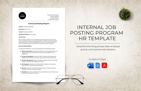 Internal Job Posting Template