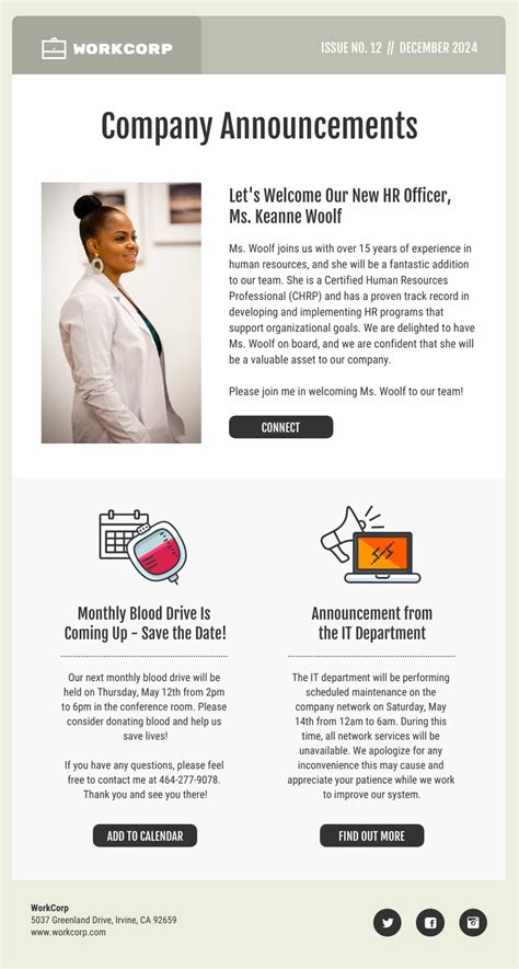 Internal Newsletter Template