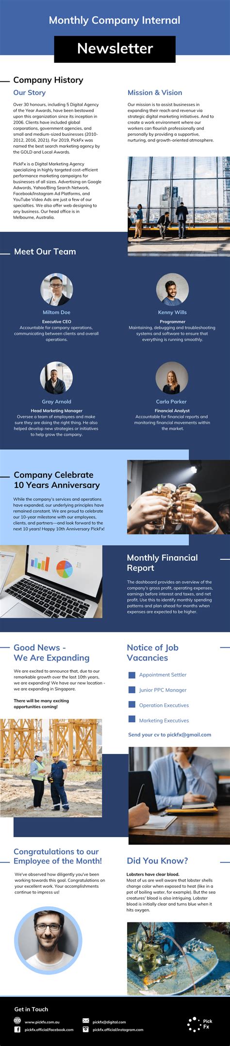 Internal Newsletter Templates