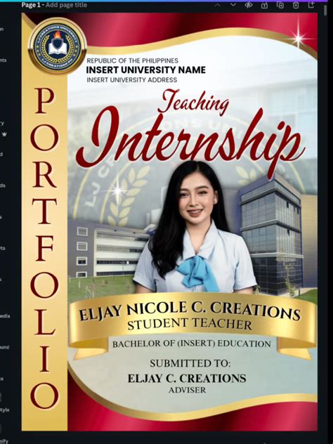 Internship Portfolio Template