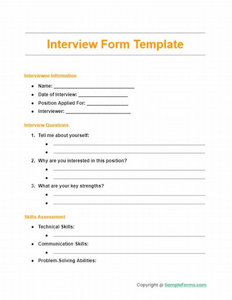 Interview Form For Interviewer