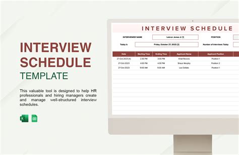 Interview Scheduler Template
