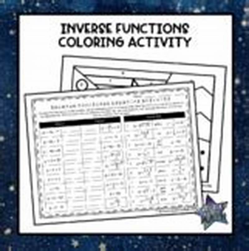 Inverse Functions Coloring Activity Answer Key