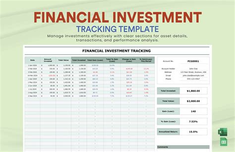 Investment Excel Template