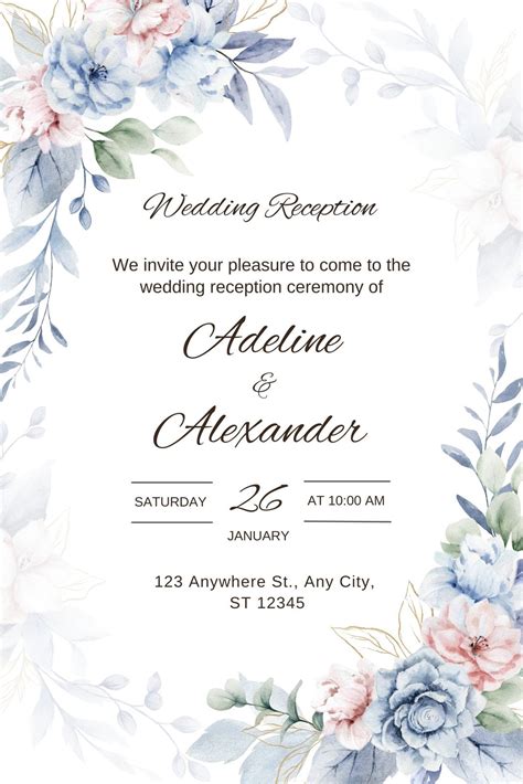 Invitation Card Template Free Download
