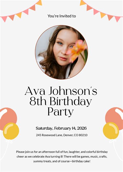 Invitation Templates Birthday