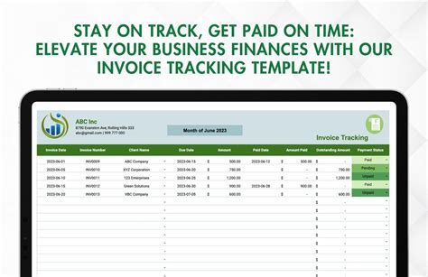 Invoice Tracking Template