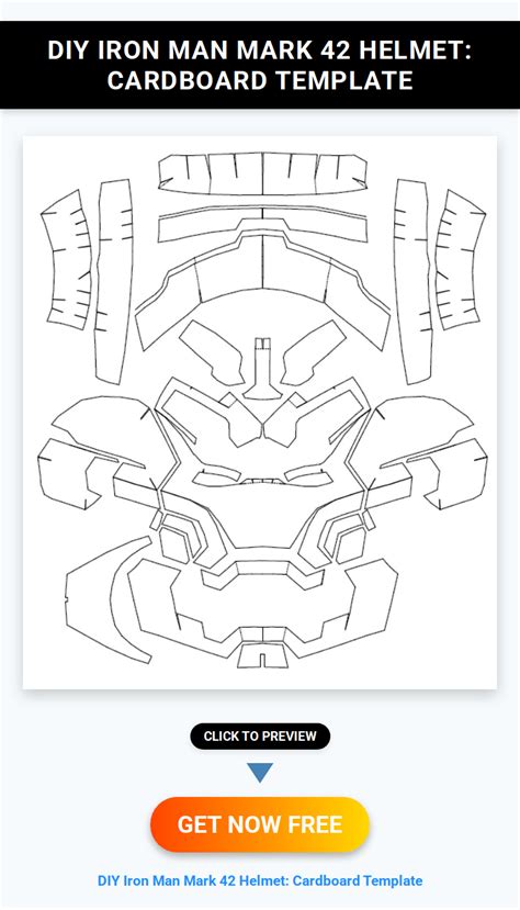 Iron Man Helmet Template