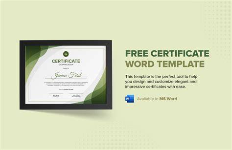 Is There A Certificate Template In Word