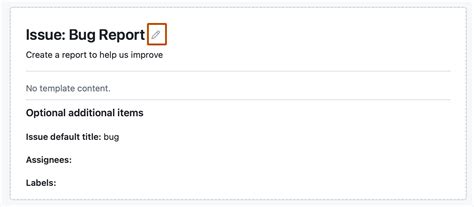 Issue Template Github