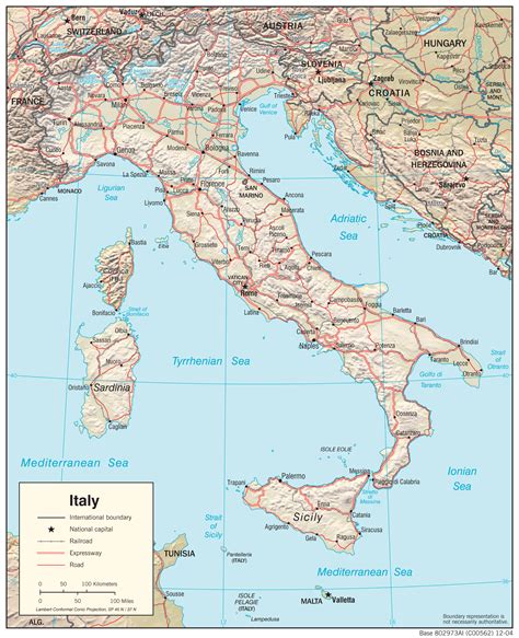 Italy Map Printable