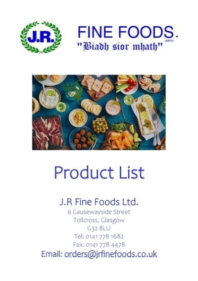 JR Fine Foods Ltd