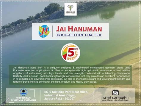 Jai Hanuman Irrigation Limited