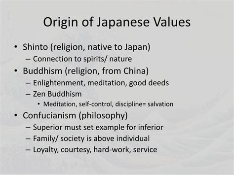 Japanese traditional values