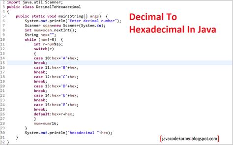 Java Decimal to Hex