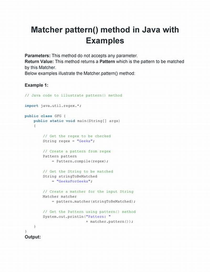 Java Matcher Pattern Example