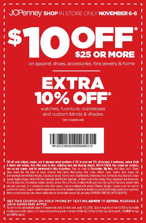 Jcpenney Coupons In Store 10 Off 25 Printable