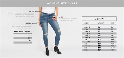 Jean Size Conversion Chart