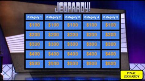 Jeopardy Game Template Google Slides Free