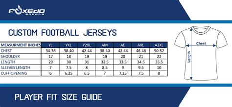 Jersey Size Chart Soccer