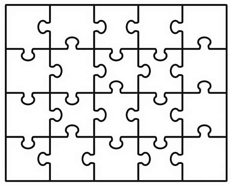 Jigsaw Puzzle Template