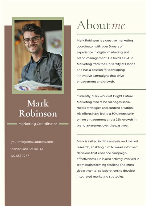 Job Bio Template