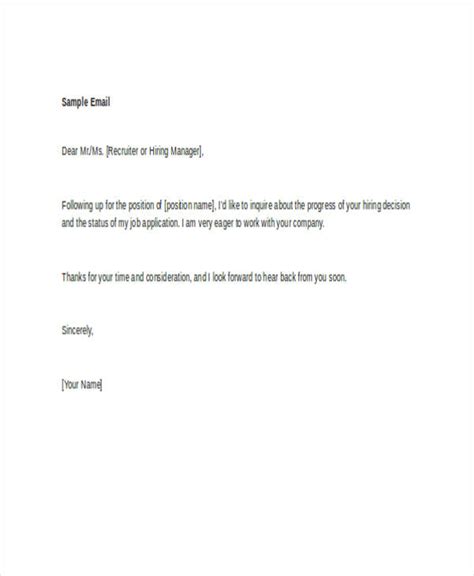 Job Follow Up Email Template