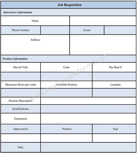 Job Requisition Template