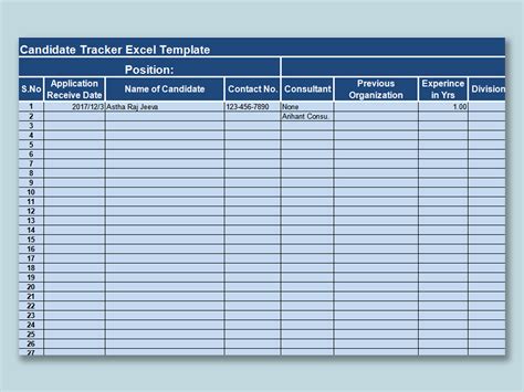 Job Tracker Excel Template Free