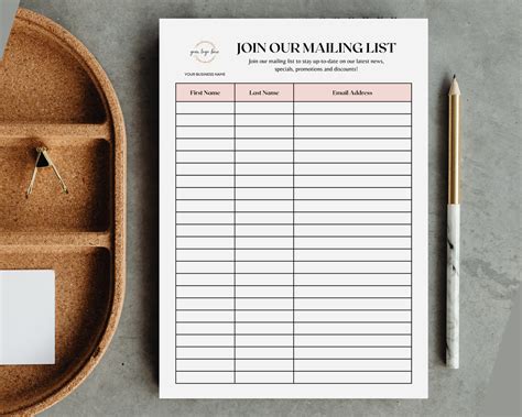 Join Our Mailing List Template