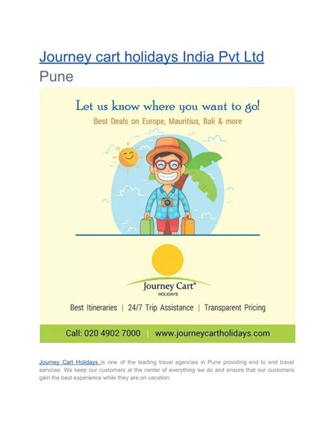 Journey Cart Holidays India Pvt. Ltd.