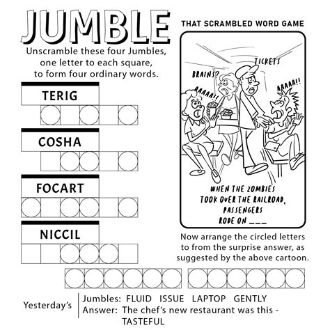 Jumble Word Game Printable