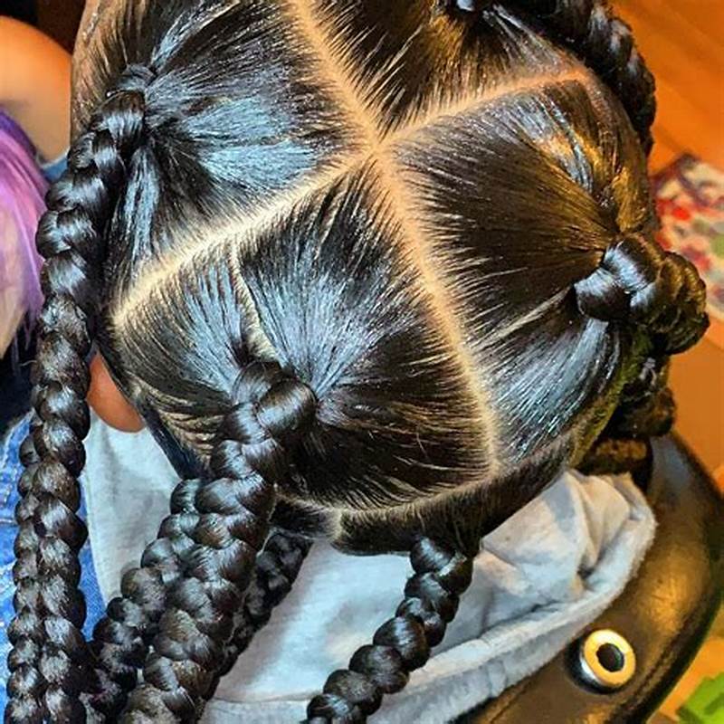 Jumbo Box Braid Parting Pattern