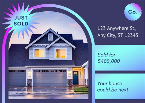 Just Sold Postcard Templates