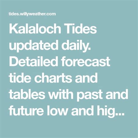 Kalaloch Tide Chart