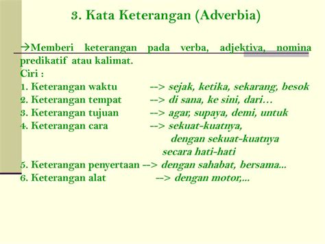 Kalimat Adverbia Tempat