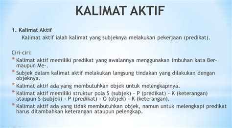 Kalimat Aktif