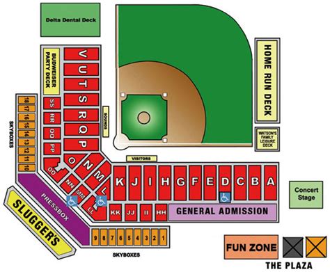 Kane County Cougars Seating Chart With Seat Numbers View
